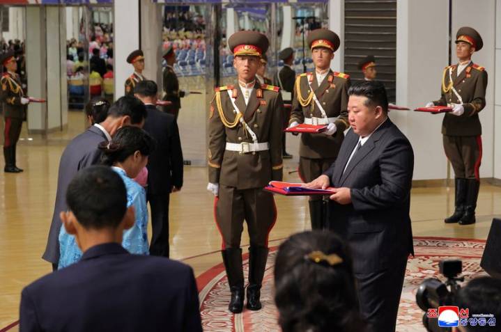 North Korea’s Kim inspects new missile production line, KCNA says