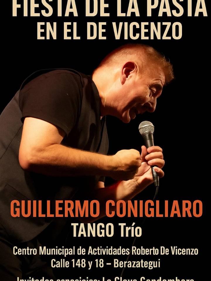 Llega otra vez a Berazategui .Guillermo Conigliaro con 'Tango Trío'