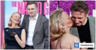 Revelan que "romance" de Liam Neeson y Pamela Anderson era una farsa para promocionar su película