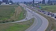 HWY 1 through Chilliwack blocked eastbound due to crash