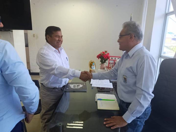 Gerente general de Emapa San Martín sostiene reuniones con alcaldes distritales de La Banda de Shilcayo y Morales