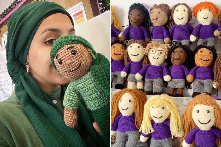 Teacher Crochets Mini Dolls of Students as Viral End