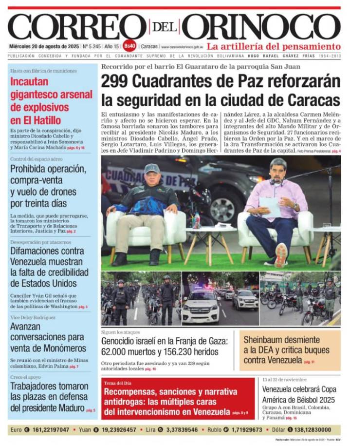 Edición Impresa Correo del Orinoco N° 5.245
