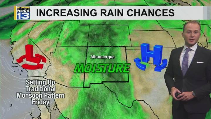 Monsoon storm chances increase starting Friday