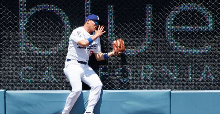 Dodger Stadium outfield wall padding is ergonomically flawed