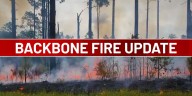 Natchitoches Parish Backbone Fire covering 2,409 acres, 58% contained