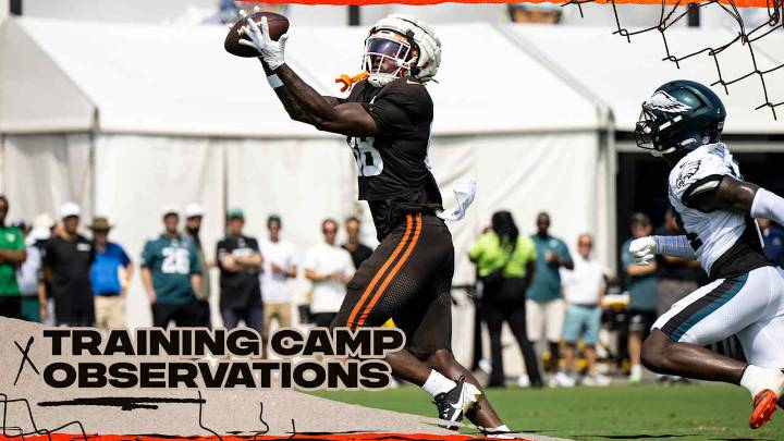 Browns' offense scores in second joint practice with Eagles