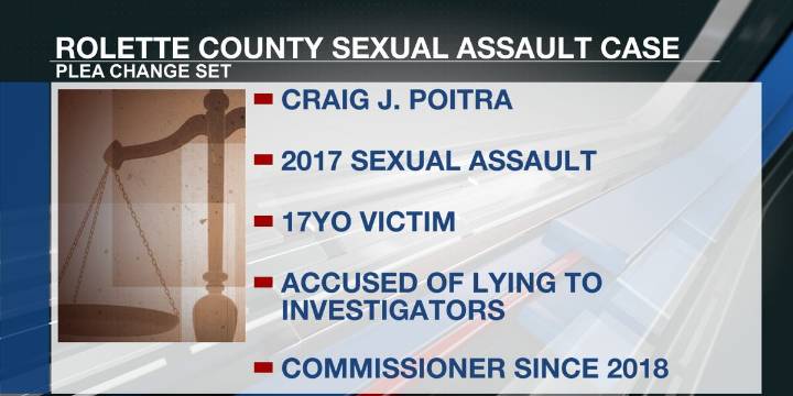 Plea change scheduled for Rolette County Commissioner charged with corruption of a minor