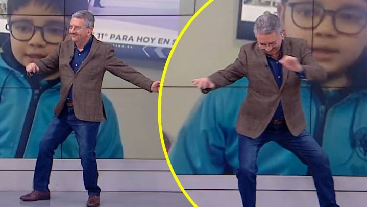 ¡Los pasos prohibidos! Jaime Leyton se luce bailando "Arremángala, arrempújala" en pleno noticiero