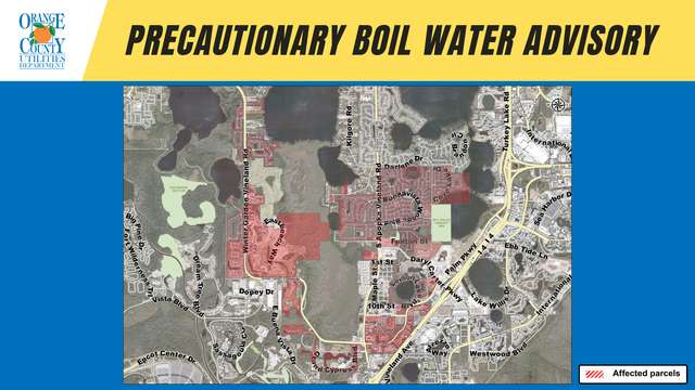 Boil water notice issued after South Apopka Vineland Road water main break