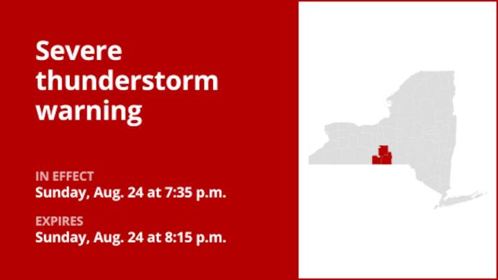NY weather: Quarter-sized hail and damaging winds anticipated with thunderstorms to hit New York Sunday