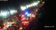 LIVE: 2 left lanes blocked after crash with injuries on I