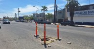 Peligro vial por alcantarilla abierta en la Reforma