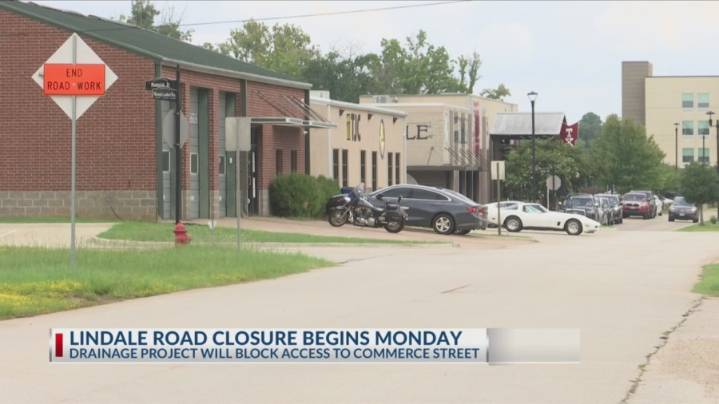 Commerce Street in Lindale to close for drainage improvements