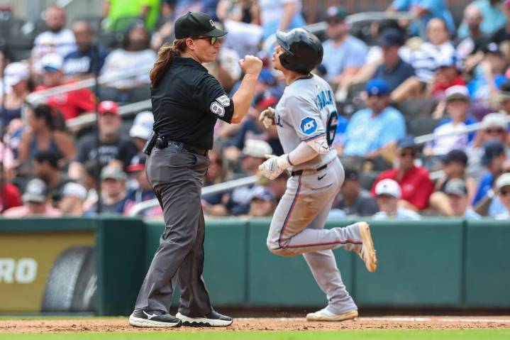 Jen Pawol breaks MLB gender barrier as first female umpire