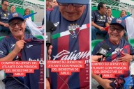 Presume jersey del Atlante nuevo comprado con su Pensión del Bienestar