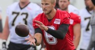 Saints Tyler Shough wears wrap around knee after loss