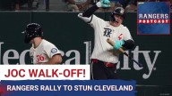 The Rangers rallied in the 9th for a walk-off win over Cleveland.