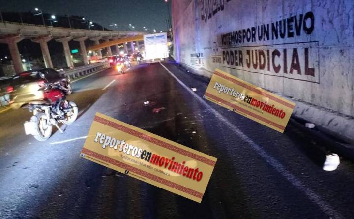 TRIPULANTES DE UNA MOTOCICLETA MURIERON AL DERRAPAR EN LA CARRETERA MÉXICO