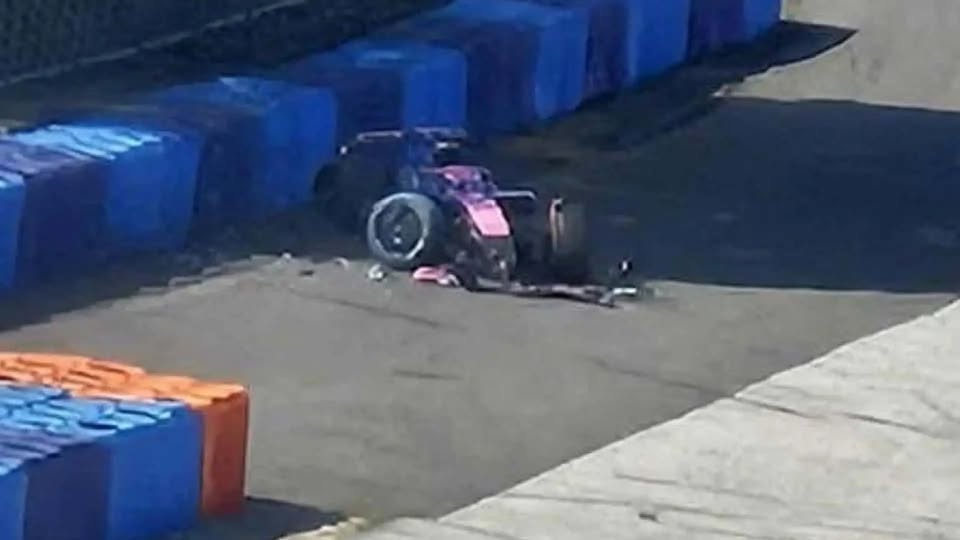 Se accidentó Colapinto en una prueba de neumáticos en Hungría