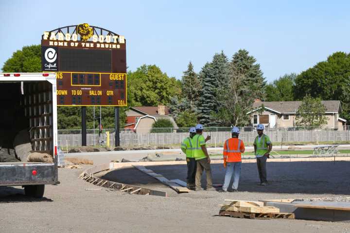 Fargo South, Kindred football games moved as track renovations wrap up
