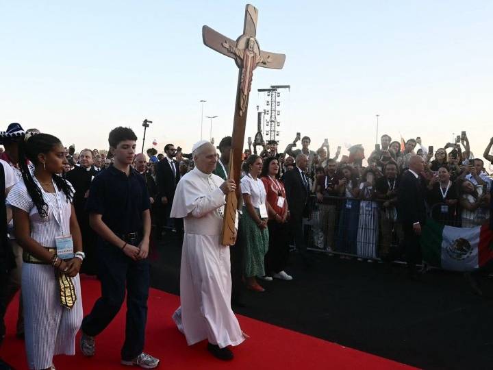 Hundreds of thousands of young Catholics have poured into Rome