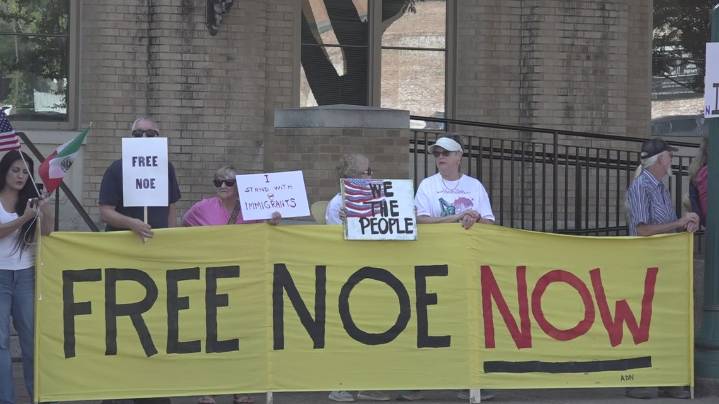 'He needs to be with his family because he’s here legally' | Protesters rally for release of Waco man after ICE arrest
