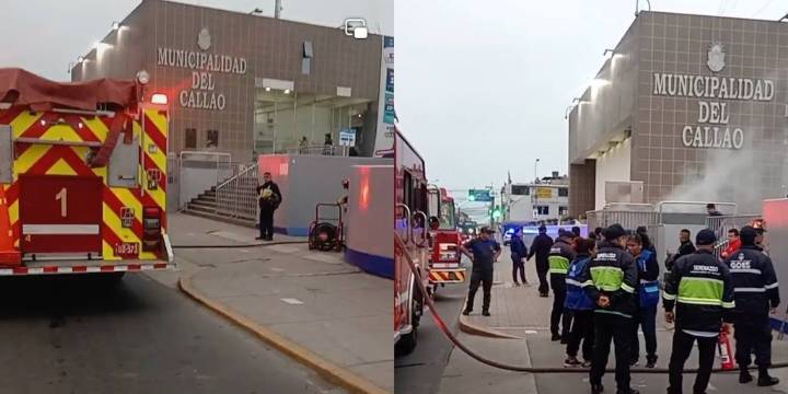 Incendio en la Municipalidad del Callao: fuego en sótano consume documentos y moviliza a bomberos