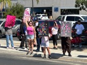 Protesters gather outside Kern County CPS office