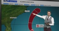 Hurricane Erin remained a Category 2 storm on Tuesday night