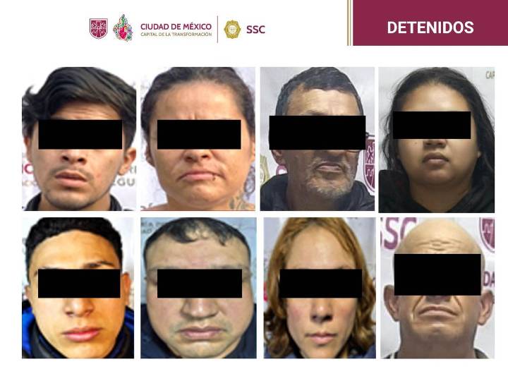Detiene SSC a 8 personas por posesión de droga tras cateos en Azcapotzalco