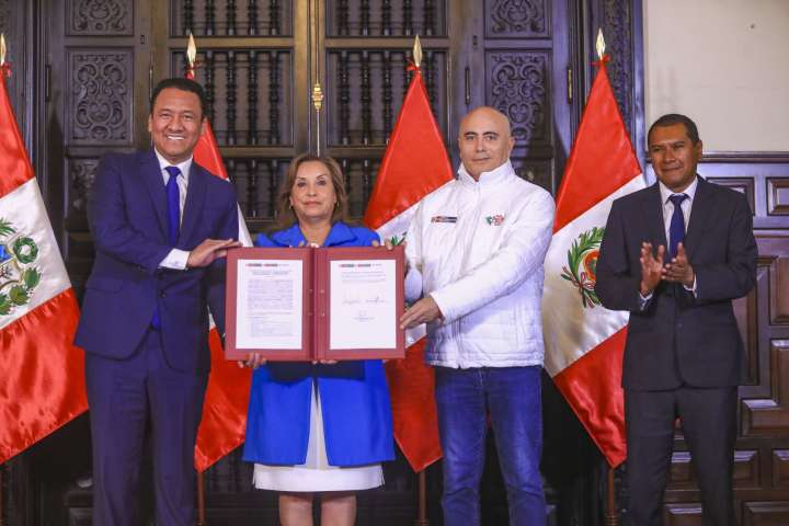 Gobierno de presidenta Dina Boluarte destrabó obra hídrica en el valle del río Shullcas