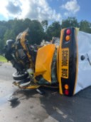 School bus involved in four-vehicle crash on I