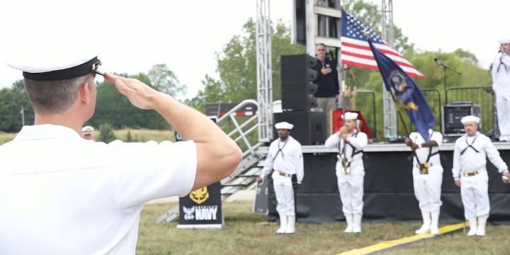 Current and past military heroes join together with community members in Springfield on Thursday evening