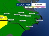 Rain subsides Monday evening, but more possible on Tuesday