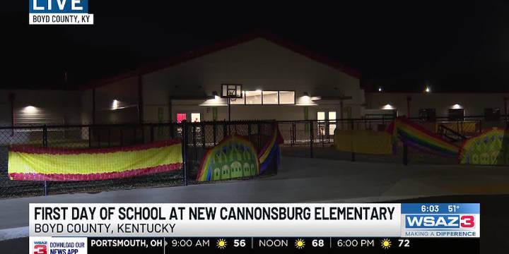 First day of school at new Cannonsburg Elementary