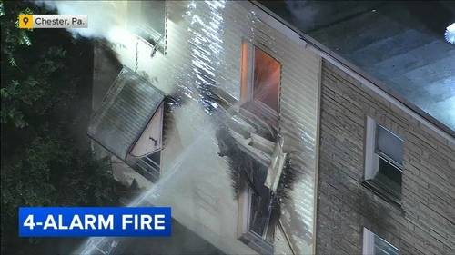4-alarm fire destroys home in Chester, Delaware County