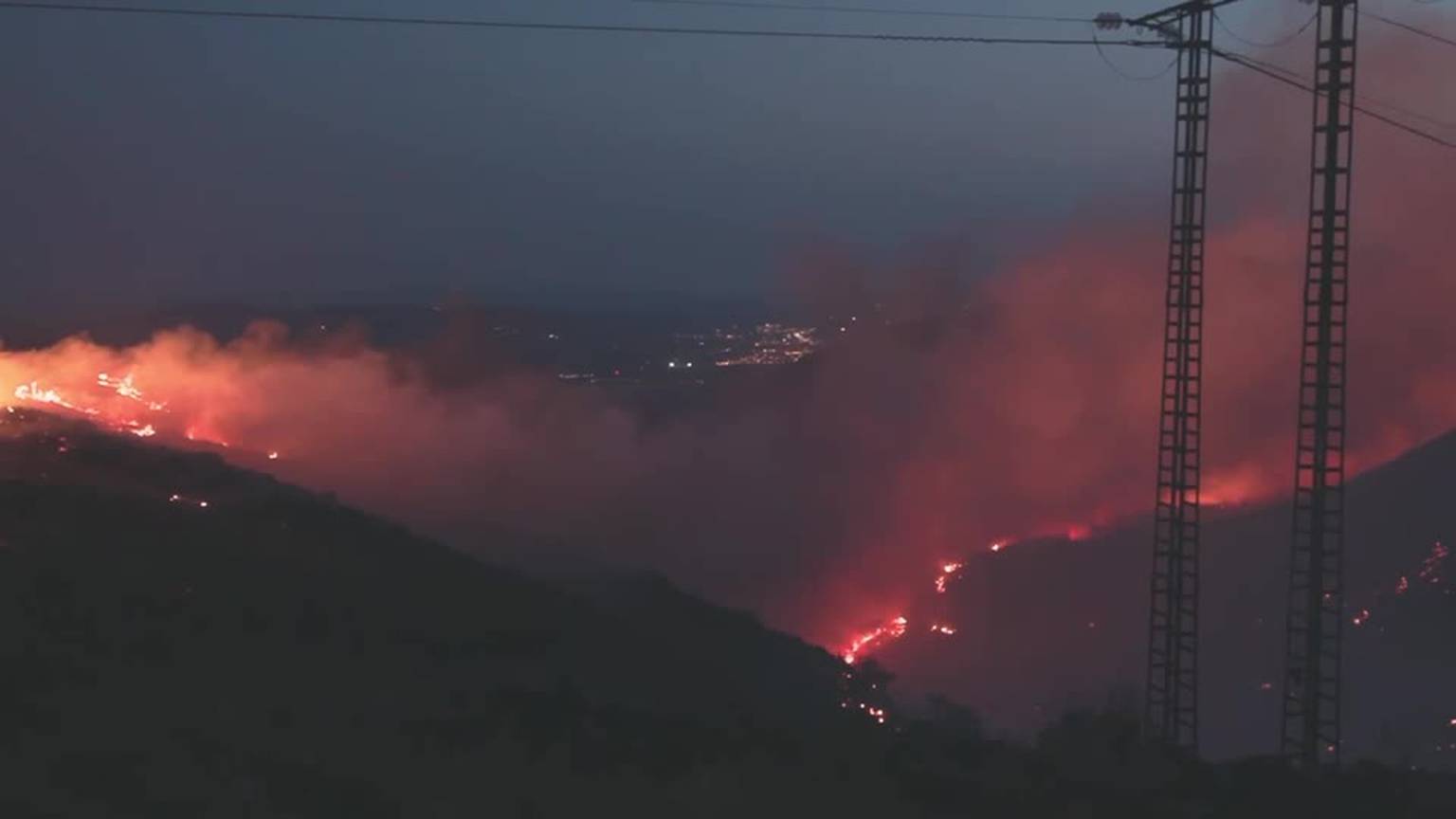 Firefighters battle wildfires in Spain