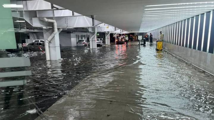 AICM reanuda operaciones tras fuertes lluvias en CDMX