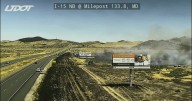 Crews responding to fire close to I