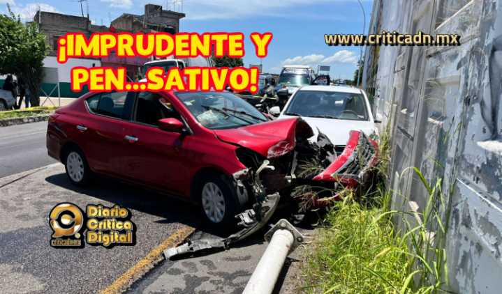 Resulta lesionada tras accidente provocado por su imprudente actuar