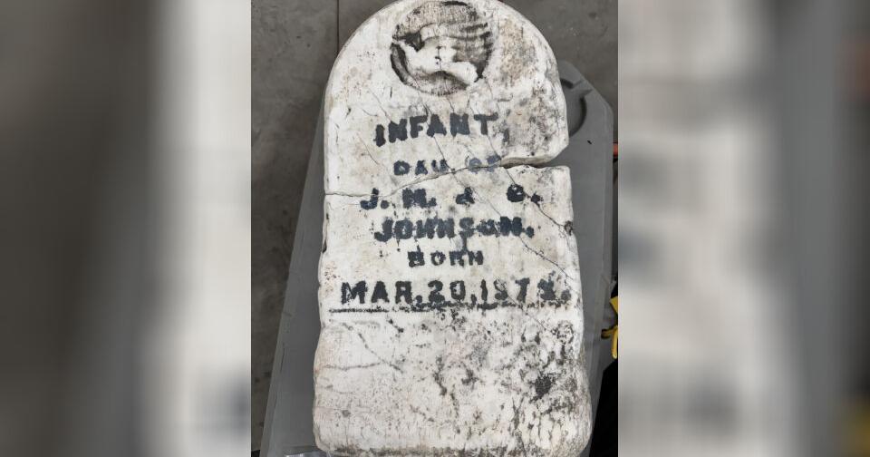 Kansas sheriff’s office, library team up to solve mystery of stolen 1800s child’s headstone
