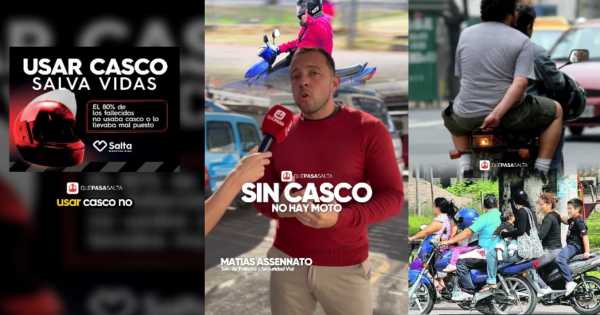 "Sin casco no hay moto": endurecen los controles para evitar accidentes en Salta