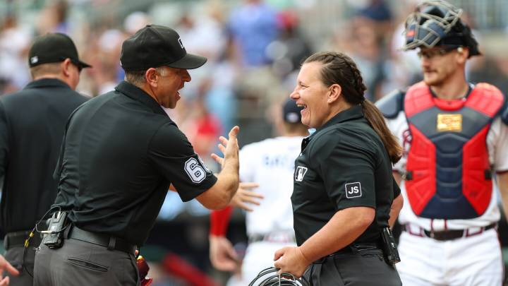 Braves hit 3 homers and beat Marlins 7-1 with Jen Pawol behind the plate to cap historic weekend