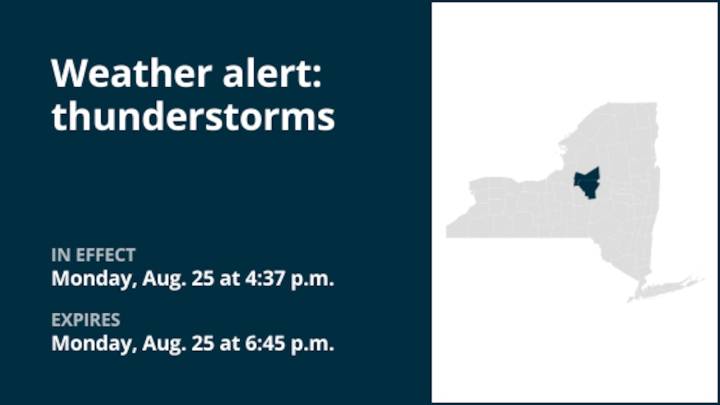 Be prepared for thunderstorms in Oneida County Monday evening