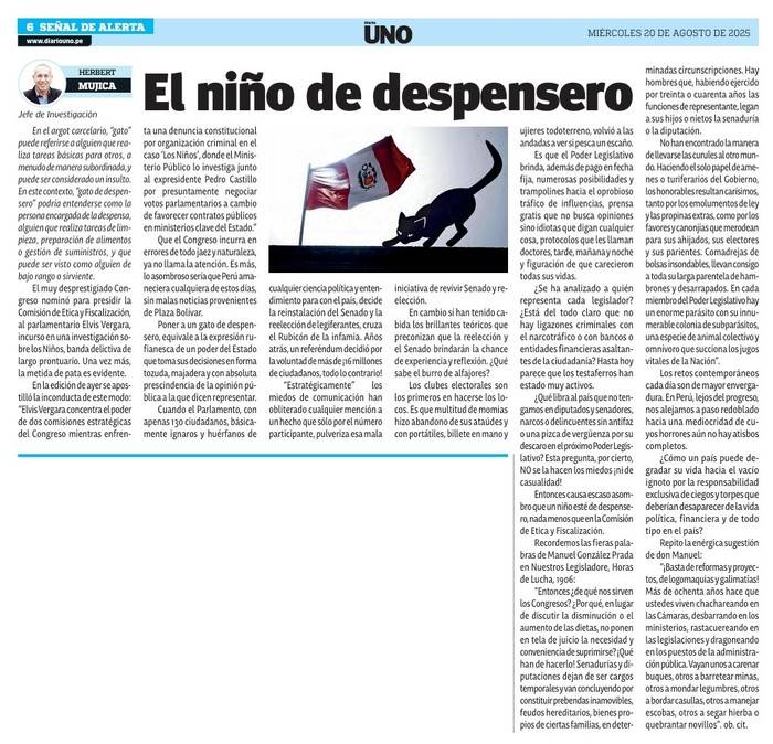 El niño de despensero