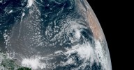 Tropical Storm Erin forms in the Atlantic and is expected to strengthen into the first hurricane of the season