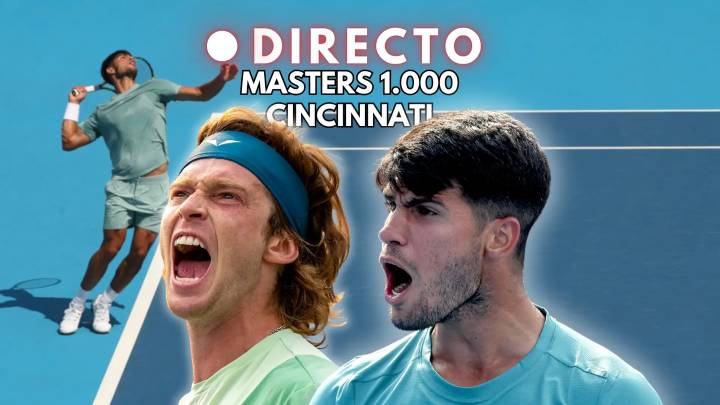 Carlos Alcaraz - Andrey Rublev de Cincinnati, en directo: última hora y resultado de cuartos de final del Masters 1.000 en Ohio
