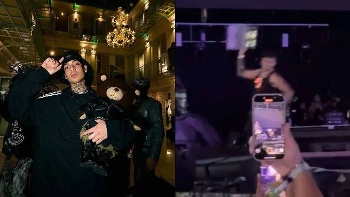 Natanael Cano golpea a DJ y destruye laptop durante concierto de Baja Beach Fest