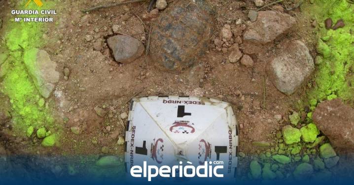 Susto en Quart de les Valls al aparecer una granada de guerra en mitad de un sendero